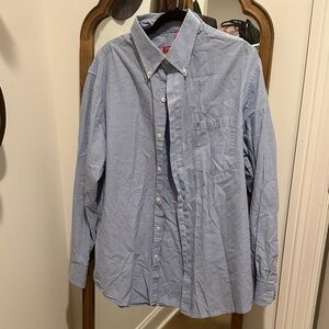 Men's Blue Button-Down Shirt IZOD larger